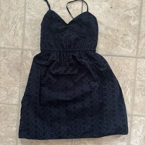 J. Crew Black Eyelet Dress